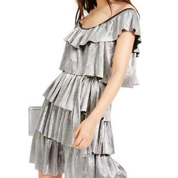 MICHAEL Michael Kors Dresses & Skirts - MICHAEL KORS off-the-shoulder metallic dress -XXS